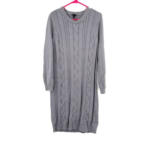 Torrid Size 1 XL Dress Gray Sweater Dress Long Sleeve Full Knit‎ Bodycon Sheath - Picture 1 of 4